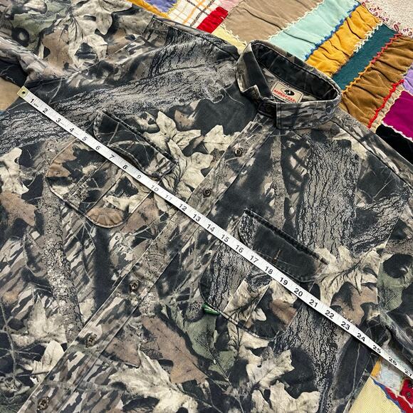 Vintage Mossy Oak Camouflage Long Sleeve Button Up Large / XL - Picture 5 of 6